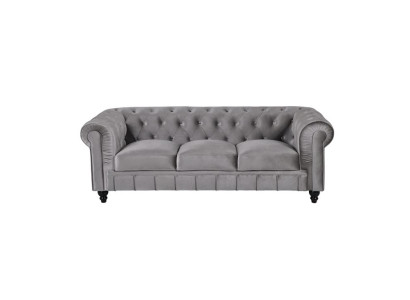 Chesterfield Sofa Couch Polster Stoff Leder Couchen Polster Garnitur 3 Sitzers