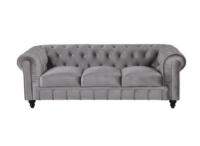 Chesterfield Sofa Couch Polster Stoff Leder Couchen Polster Garnitur 3 Sitzers