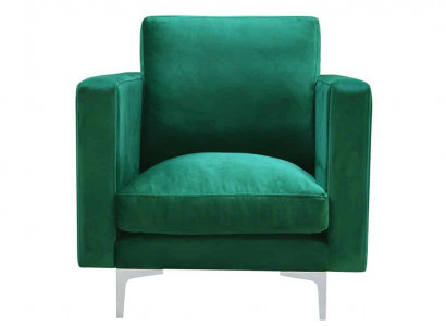 Sessel Stuhl 1x Esszimmer Fernseh Lounge Textil Sitz Grün Modern Polsterstuhl