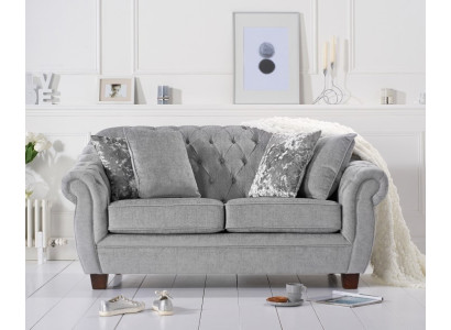 Chesterfield Sofa Couch Polster Stoff Leder Couchen Polster Garnitur 2 Sitzer