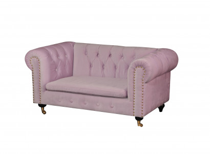 jvmoebel ® Leder Sofa Couch - Design Polster Dreisitzer Couch Garnitur Rosa Neu