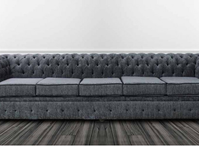 Chesterfield 5 Sitzers Klassische Luxus Barock Rokoko Sofa Couch Textil Leder