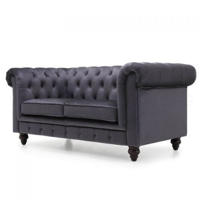 Sofa Luxus Textil Chesterfield Couch Sofas Polster 2 Sitzer Zweisitzer