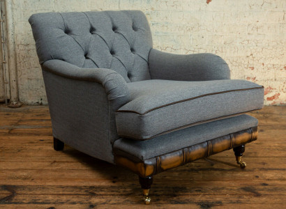 Lounge Ohren Sessel Club Designer Möbel Fernseh Sofa Stuhl Samt Polster Sitz Neu