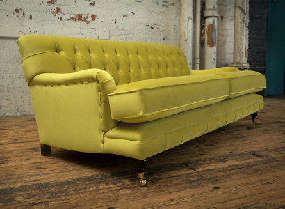 Chesterfield 3 Sitzer Design Sofa Couch Polster Sofas Couchen Textil dreisitzer