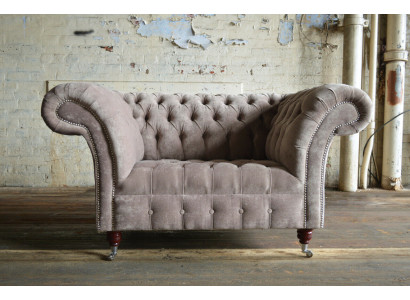 Chesterfield Sessel Fernseh Couch 1 Sitzer Sofa Stoff Polster Neu Textil Couchen