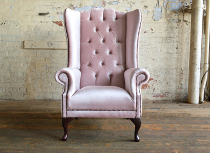 Chesterfield Ohrensessel Einsitzer Sofa Couch Relax Polster Samt Leder Stoff Neu