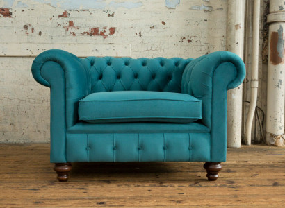 sessel einsitzer chesterfield textil sofa couch polster sofas stoff couchen neu