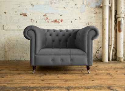 Sessel 1 Sitzer Chesterfield Textil Polster Sofas Design Luxus Couch Sofa Stoff