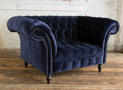 Chesterfield Sofa Couch Polster Garnitur 1,5 Sitzer Sofas Klassisch Einsitzer