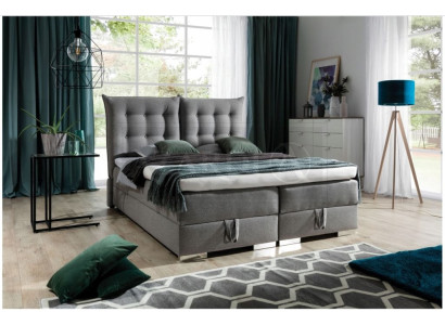 Boxspringbett Klassische Design Polster Englische Betten Doppelbett Beige Bett