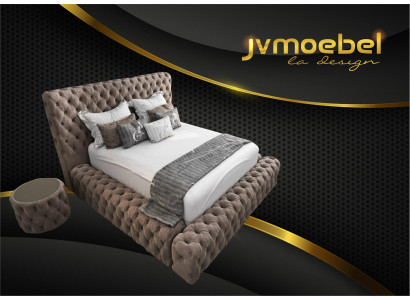 Bett 2x Nachttisch 3 tlg. Schlafzimmer Set Design Möbel Modern Luxus Betten Neu