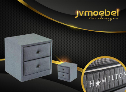 Design Nachttisch Textil Polster Möbel Nachttische Konsolen Schlafzimmer Stoff