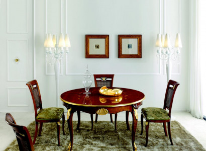 Esstisch Luxus Esszimmer Tische Rund Holz Italienische Möbel Stil Barock Tisch