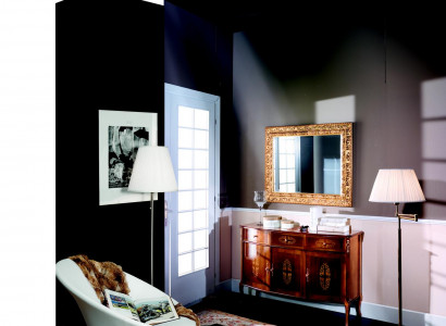 Luxus 2 tlg Set Designer Kommode und Spiegel Italienische Möbel Stil Barock Neu