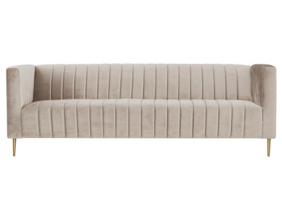 Italienische Möbel Wohnzimmer Sofa Design Couchen Braun Stil Stoff Samt Textil