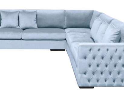 Ecksofa Blau Wohnlandschaft Couch Eckgarnitur Polster Couchen Möbel Design Neu