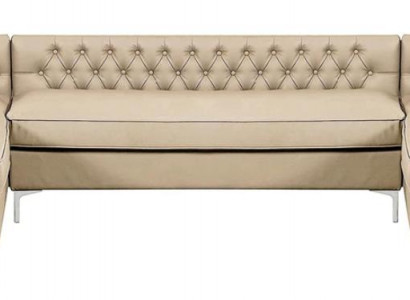 Ecksofa Beige Wohnlandschaft Couch Eckgarnitur Polster Chesterfield Möbel Design