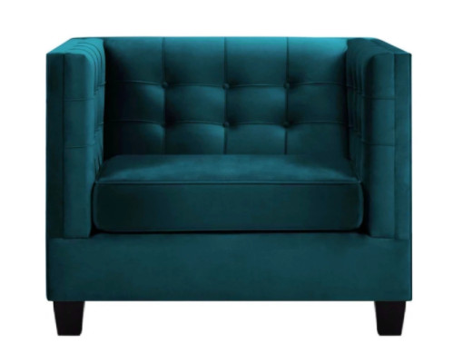 Sessel Chesterfield Textil Stoff Meergrün Kreative Möbel Neu Wohnzimmer