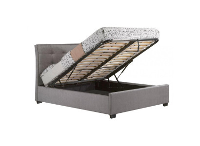 Chesterfield Design Polster Englisches Bett Doppelbett Grau Betten 160/180x200