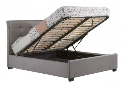 Chesterfield Design Polster Englisches Bett Doppelbett Grau Betten 160/180x200