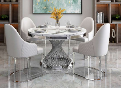 Tisch xxl Edelstahl Möbel Jugendstil royal luxus Möbel Esstisch Konferrenztisch