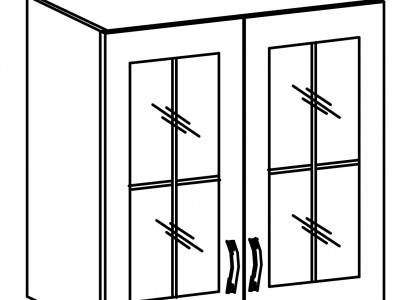 Klassisches Design der Hängevitrine aus Holz und Glas