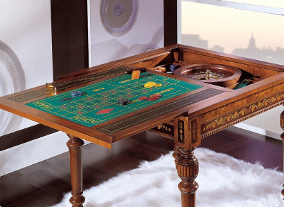 Tisch Spiel Tische Luxus Karten Holz Roulette Hotel Konsolen Casino Rollet Neu