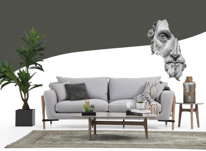 Viersitzer Sofa 4 Sitzer Stoff Sofas Modern Design Wohnzimmer Grau