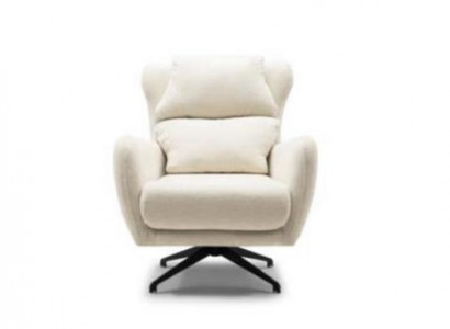 Stoffsessel Sessel Ohrensessel Beige Polster Wohnzimmer Einsitzer Sitz