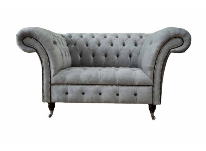 Chesterfield Sessel Stoff Wohnzimmer Design Polster Textil Design Luxus
