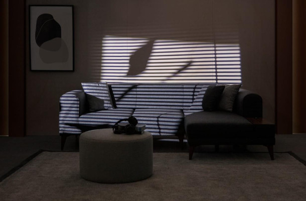 Graues Wohnzimmer L-Form Sofa Polster Ecksofa Designer Wohnzimmer Couch