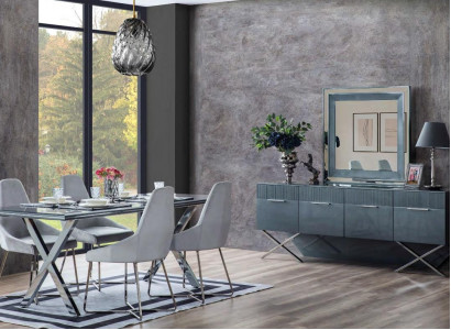 Edle Esszimmer Einrichtung Moderner Esstisch Stilvolle Anrichte Stühle