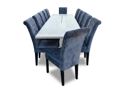 Esstisch 12 x Stühle Esszimmer Set Essgruppe Moderne Stuhle Tisch 13tlg.