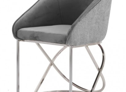 Essgruppen Esstischstühle Luxus 6x Stühle Textil Farbe Grau Modernes Möbel Neu