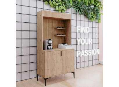 Esszimmer Anrichte Sideboard Braun Farbe Modern Design Kaffeeschrank