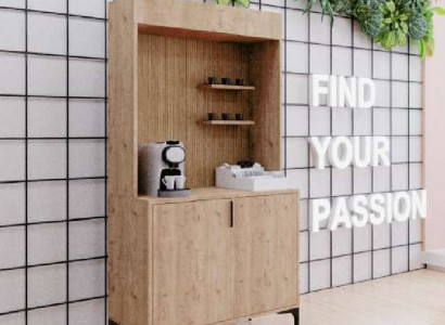 Esszimmer Anrichte Sideboard Braun Farbe Modern Design Kaffeeschrank