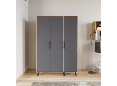 Grau Braun Modern Design Kleiderschrank Rechteckig Schlafzimmer Luxus