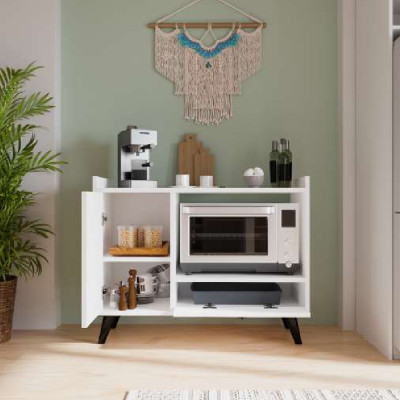 Esszimmer Schrank Kaffeeschrank Modern Design Weiß Farbe Rechteckig