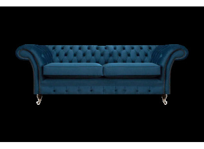 Blaue Wohnzimmer Chesterfield Sitzmöbel Luxus Couchen Designer 2-Sitzer