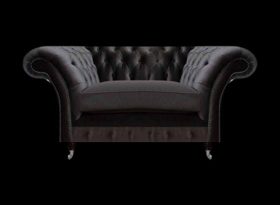 Chesterfield Schwarzer Polstersessel Luxus Sitzmöbel Moderner 1-Sitzer
