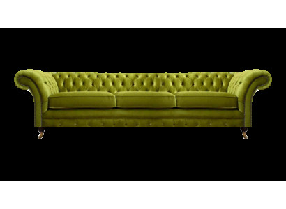 Chesterfield Olivengrüne Polstercouch Bettfunktion Couch Wohnzimmer Möbel