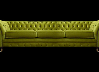 Chesterfield Olivengrüne Polstercouch Bettfunktion Couch Wohnzimmer Möbel