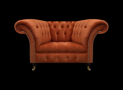 Brauner Wohnzimmer Polstersessel Stoffmöbel Designer Einsitzer Möbel