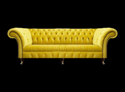 Edle Chesterfield Sitzmöbel Designer Wohnzimmer Polster Textilcouchen