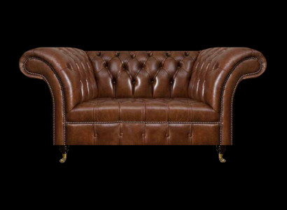 Ledercouch Chesterfield Braunes Sofa Wohnzimmer Designer Ledermöbel