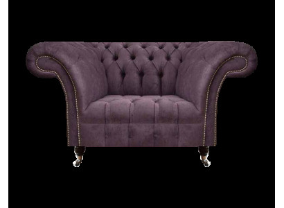 Eleganter Chesterfield Lila Einsitzer Wohnzimmer Sitzmöbel Edler Sessel