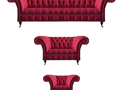 Wohnzimmer Rosa Chesterfield Polster Sitzgarnitur Luxuriöser 3tlg Set Wohnzimmer Rosa Chesterfield Polster Sitzgarnitur Luxuriöser 3tlg Set