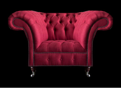 Chesterfield Sessel Rosa Designer Sitzmöbel Luxus Sitz Textil Wohnzimmer