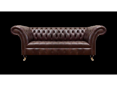 Braune Chesterfield Kunstleder Couch Designer Sitzsofa Wohnzimmer Möbel